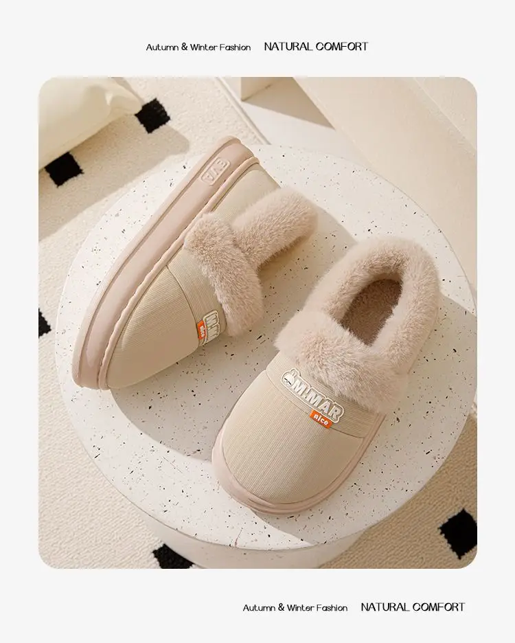 Bug Rabbit Bag with Cotton Slippers Women's Winter Home Room Warm Waterproof Cotton Slippers EVA Men's Winter — feature 13