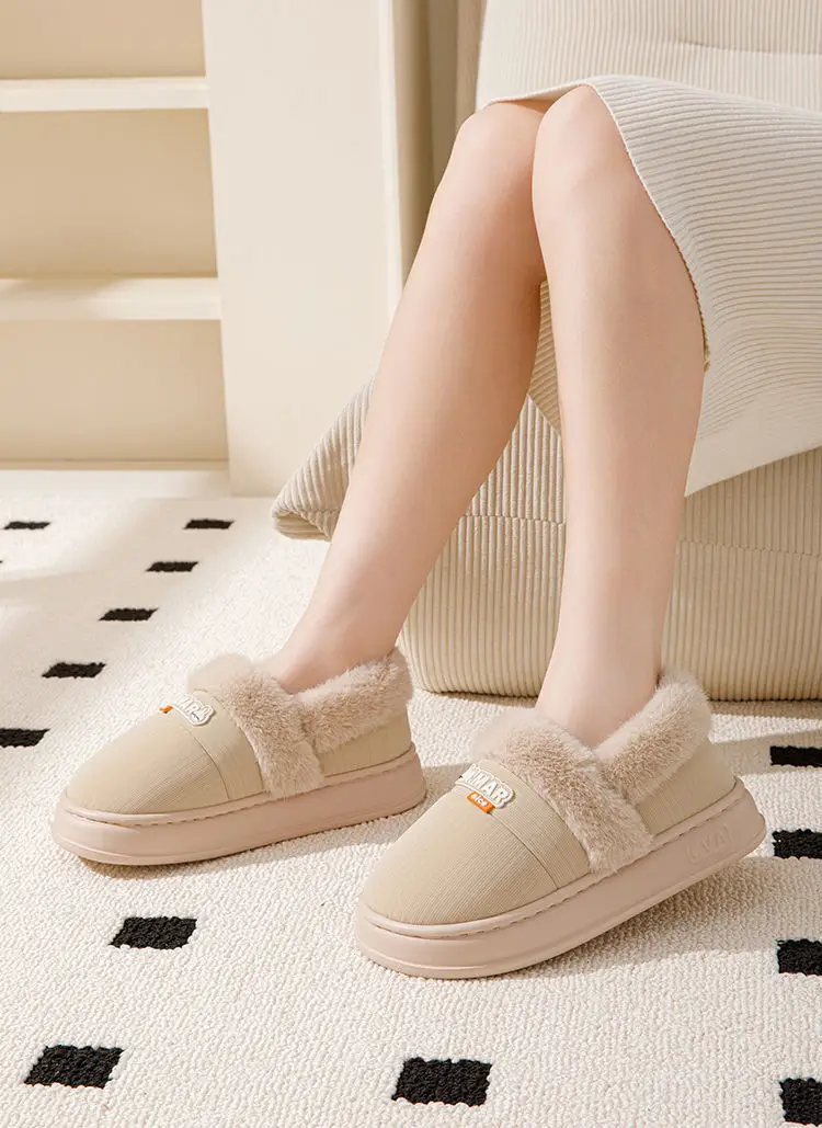 Bug Rabbit Bag with Cotton Slippers Women's Winter Home Room Warm Waterproof Cotton Slippers EVA Men's Winter — feature 14