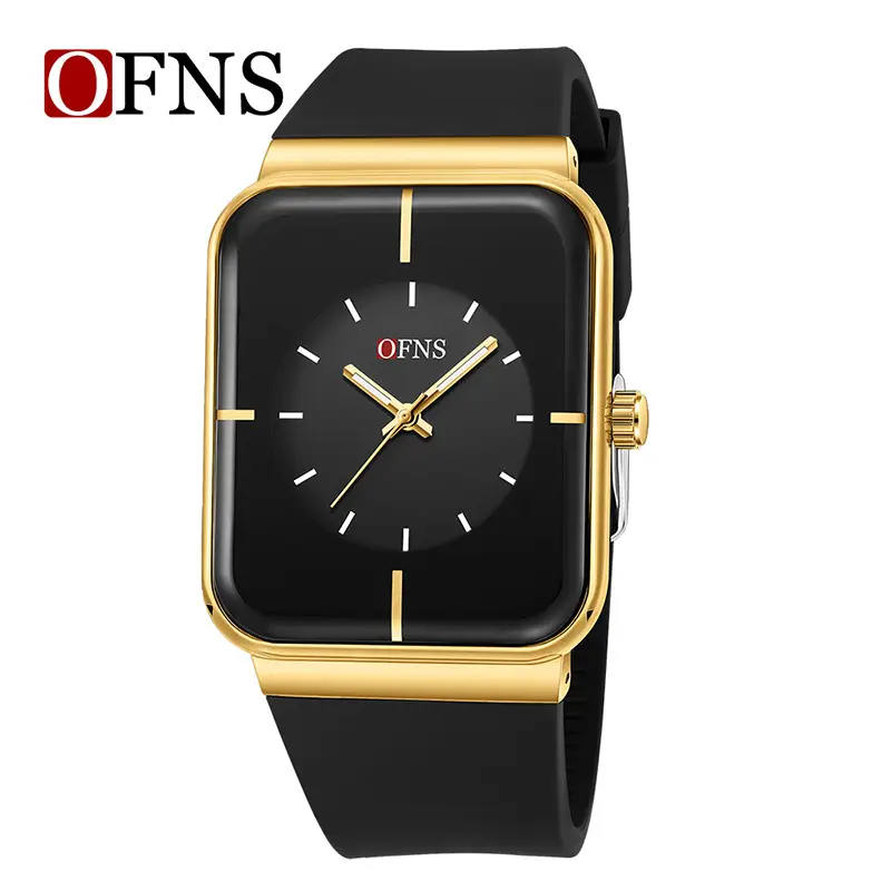 Ofns Green Square Watch with Quartz Movement - Image 4