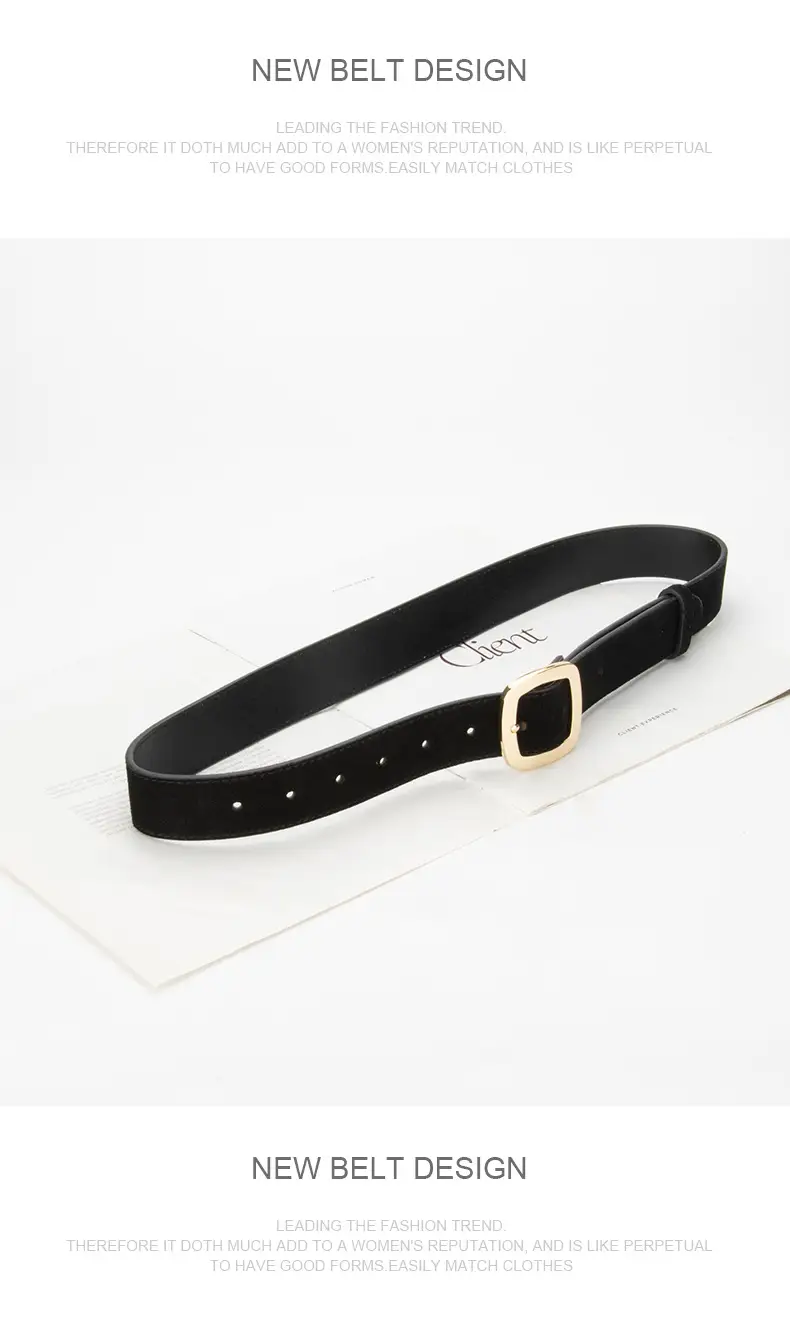 Vintage Red Leather Belt with Buckle for Women — feature 10