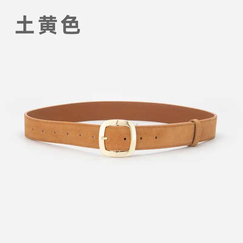 Vintage Red Leather Belt with Buckle for Women - Image 10