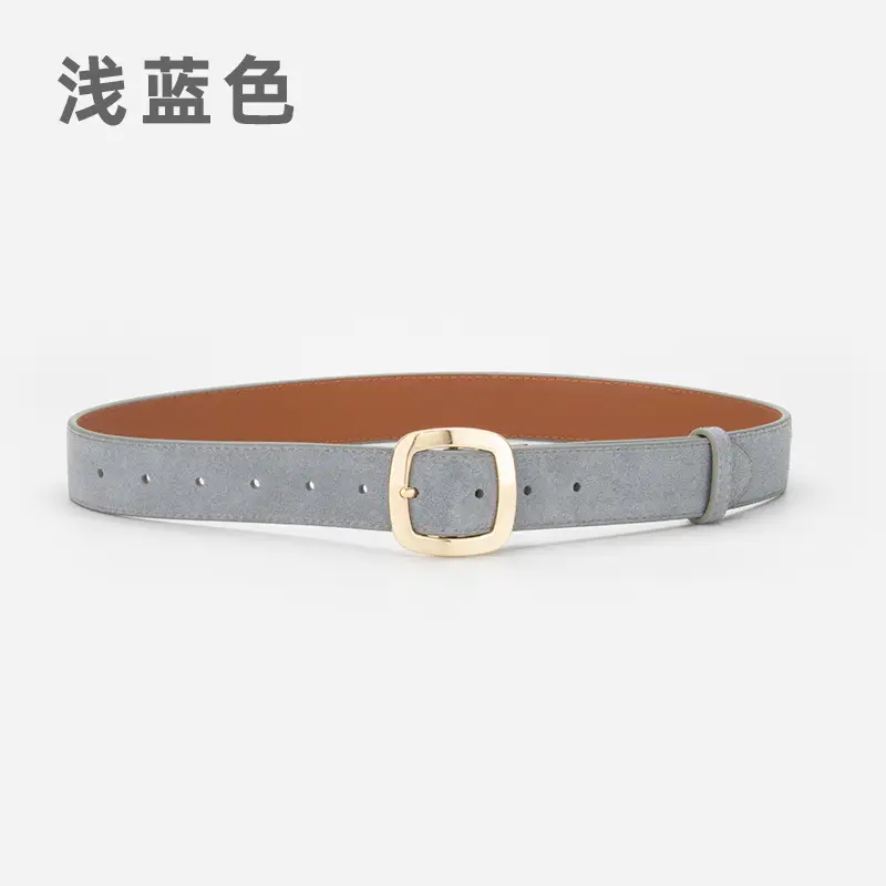 Vintage Red Leather Belt with Buckle for Women - Image 9