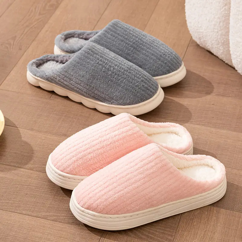 Cotton Slippers Men's Autumn and Winter Household Thick Bottom Non-slip Home Warm Indoor Plush Slippers Men's Winter Cotton Shoes - Image 5