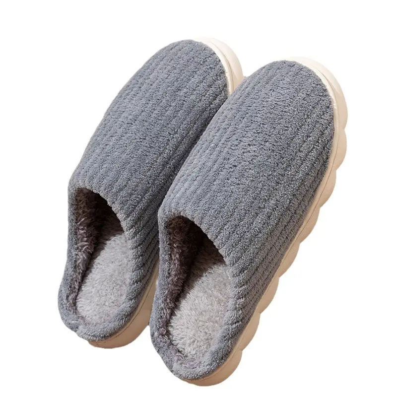 Cotton Slippers Men's Autumn and Winter Household Thick Bottom Non-slip Home Warm Indoor Plush Slippers Men's Winter Cotton Shoes - Image 8
