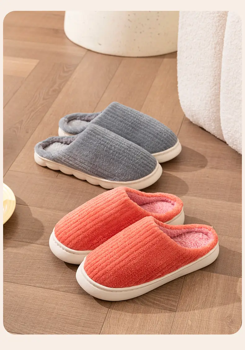Cotton Slippers Men's Autumn and Winter Household Thick Bottom Non-slip Home Warm Indoor Plush Slippers Men's Winter Cotton Shoes — feature 15
