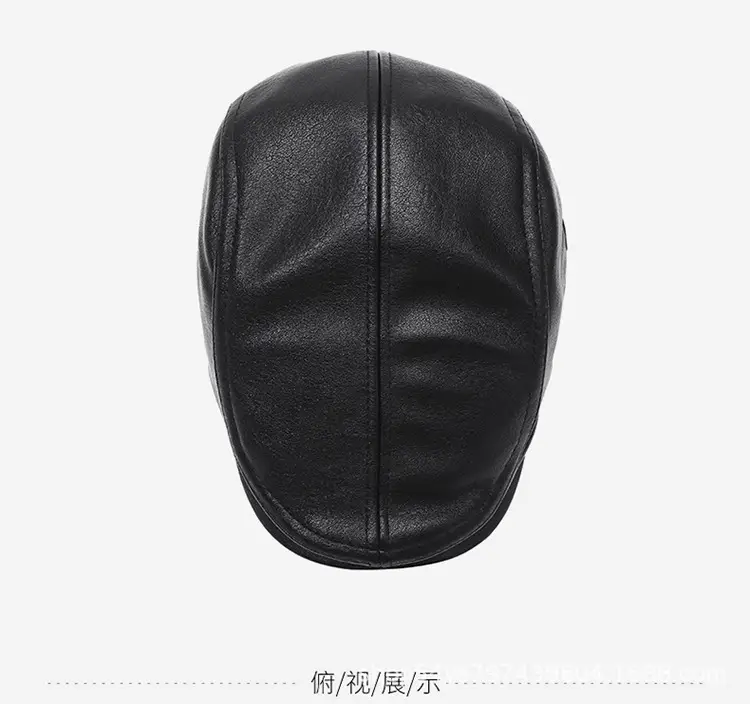 Warm Leather Cap for Men Winter Travel Forward — feature 12