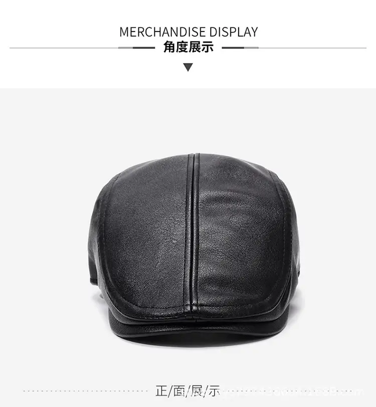 Warm Leather Cap for Men Winter Travel Forward — feature 8