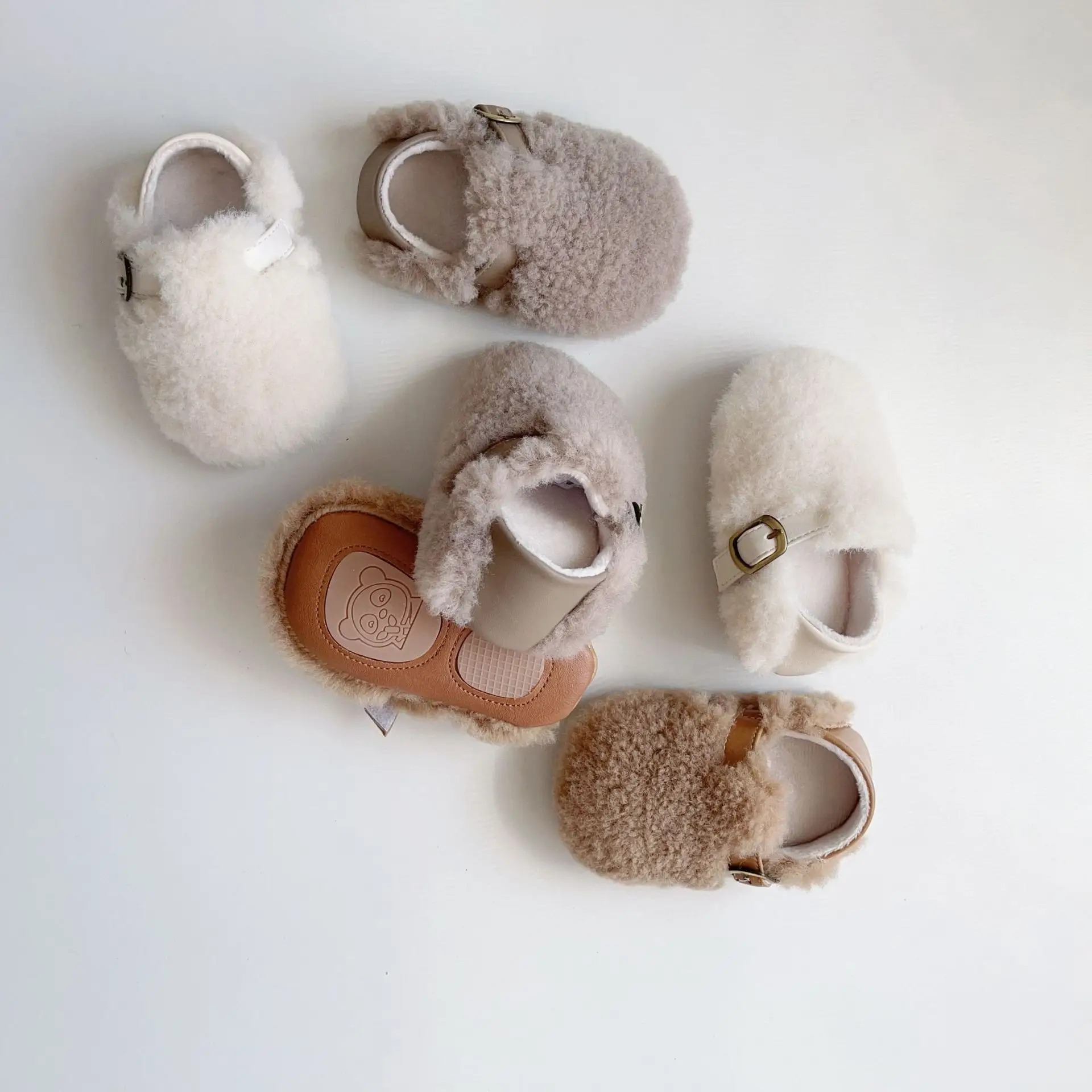 Winter Plush Fur Baby Shoes for Men Women Non-Slip Velcro — feature 10