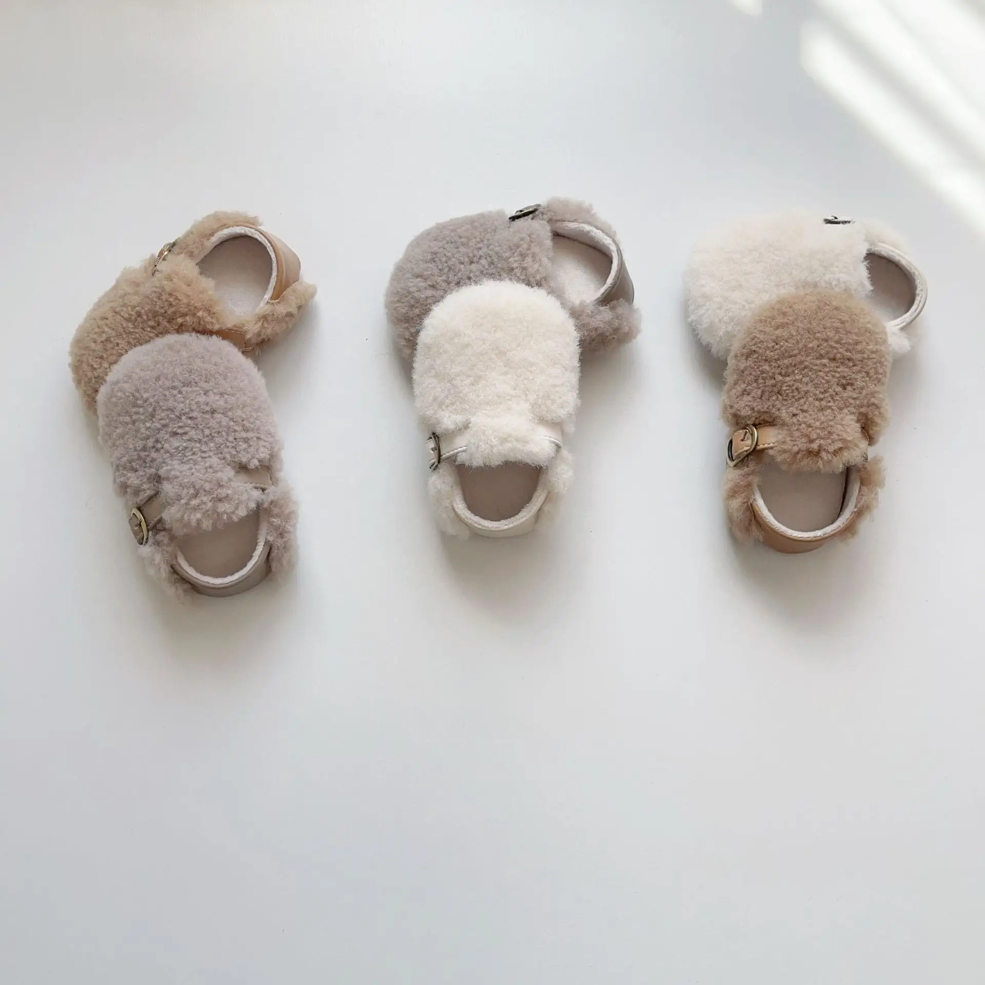 Winter Plush Fur Baby Shoes for Men Women Non-Slip Velcro — feature 14