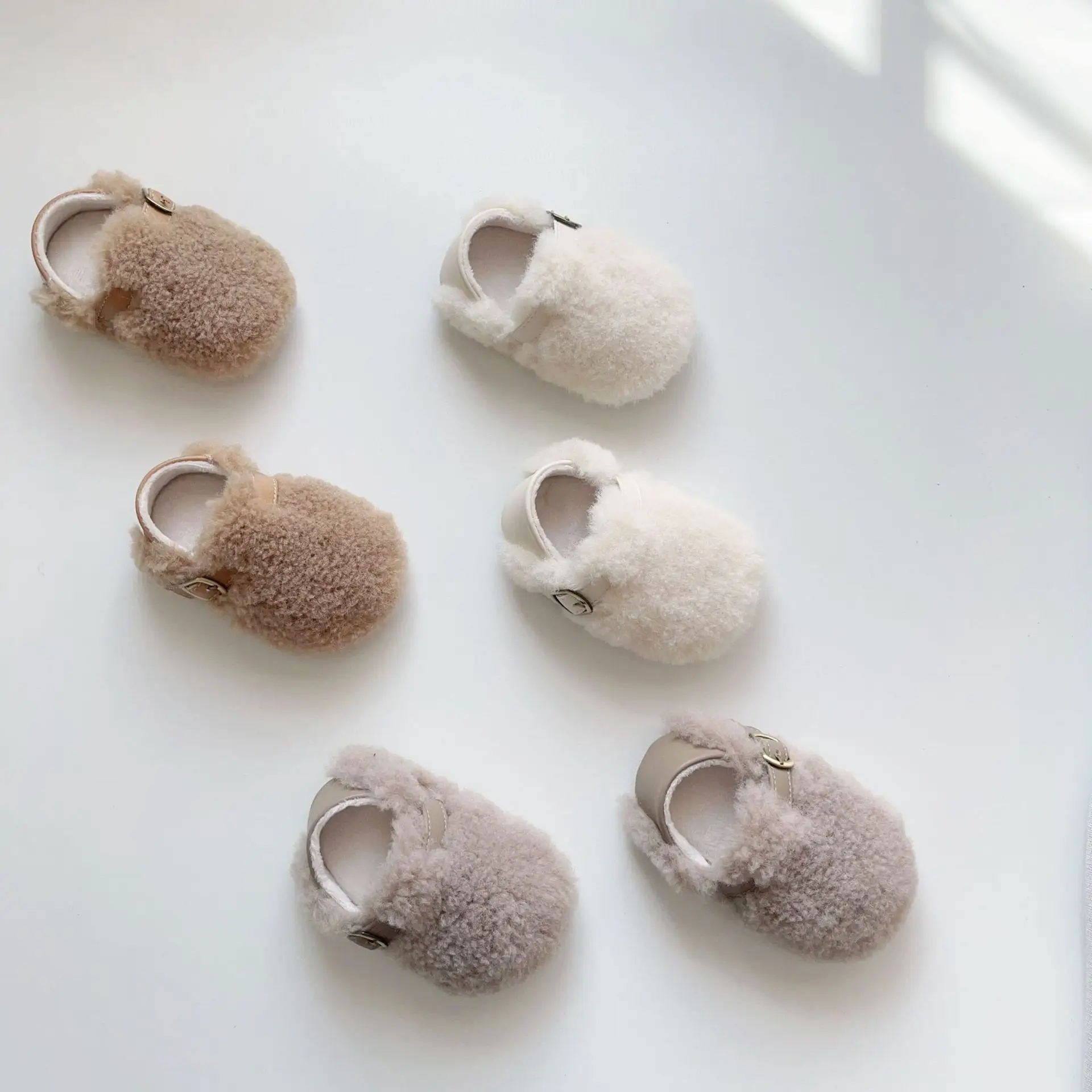 Winter Plush Fur Baby Shoes for Men Women Non-Slip Velcro — feature 15