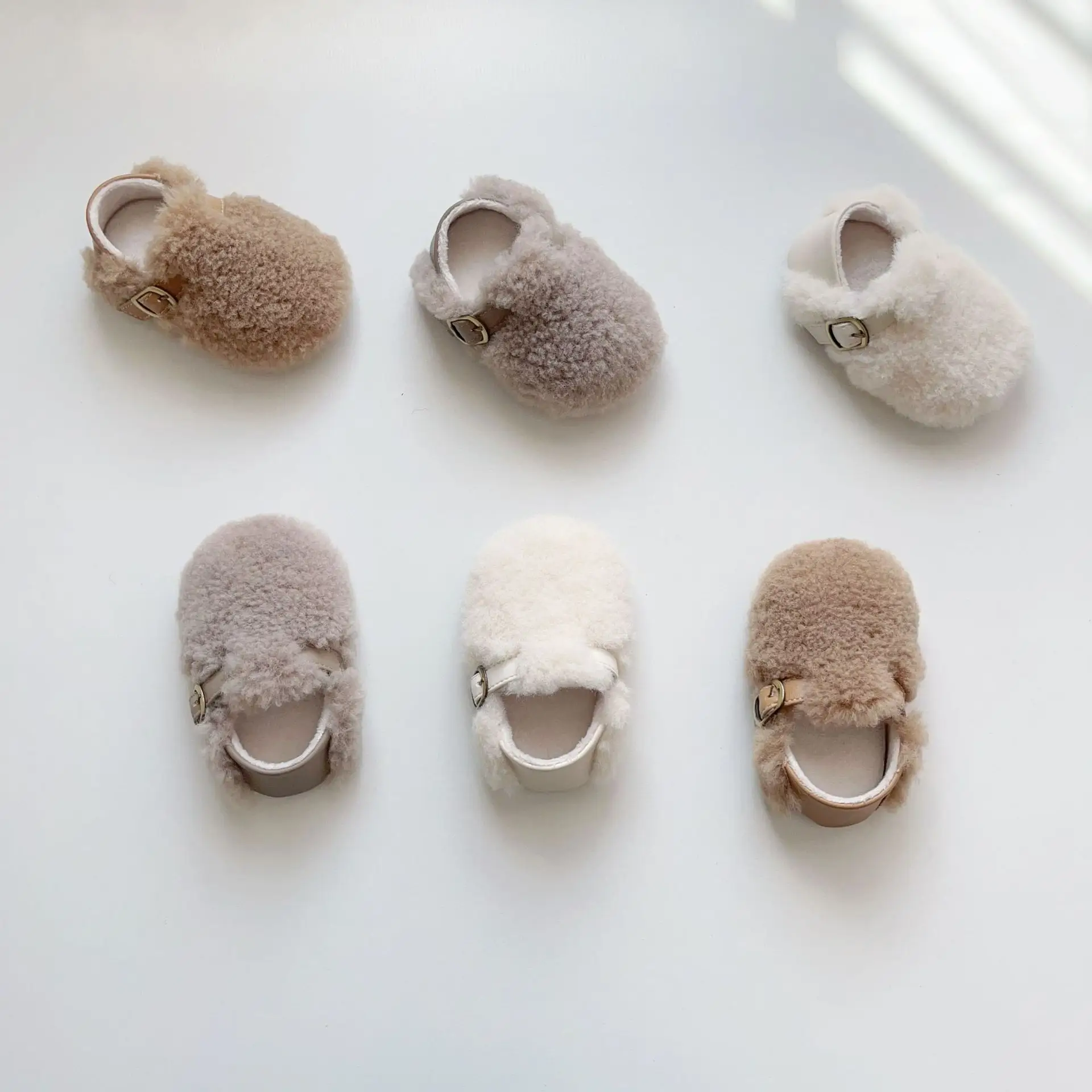 Winter Plush Fur Baby Shoes for Men Women Non-Slip Velcro — feature 18