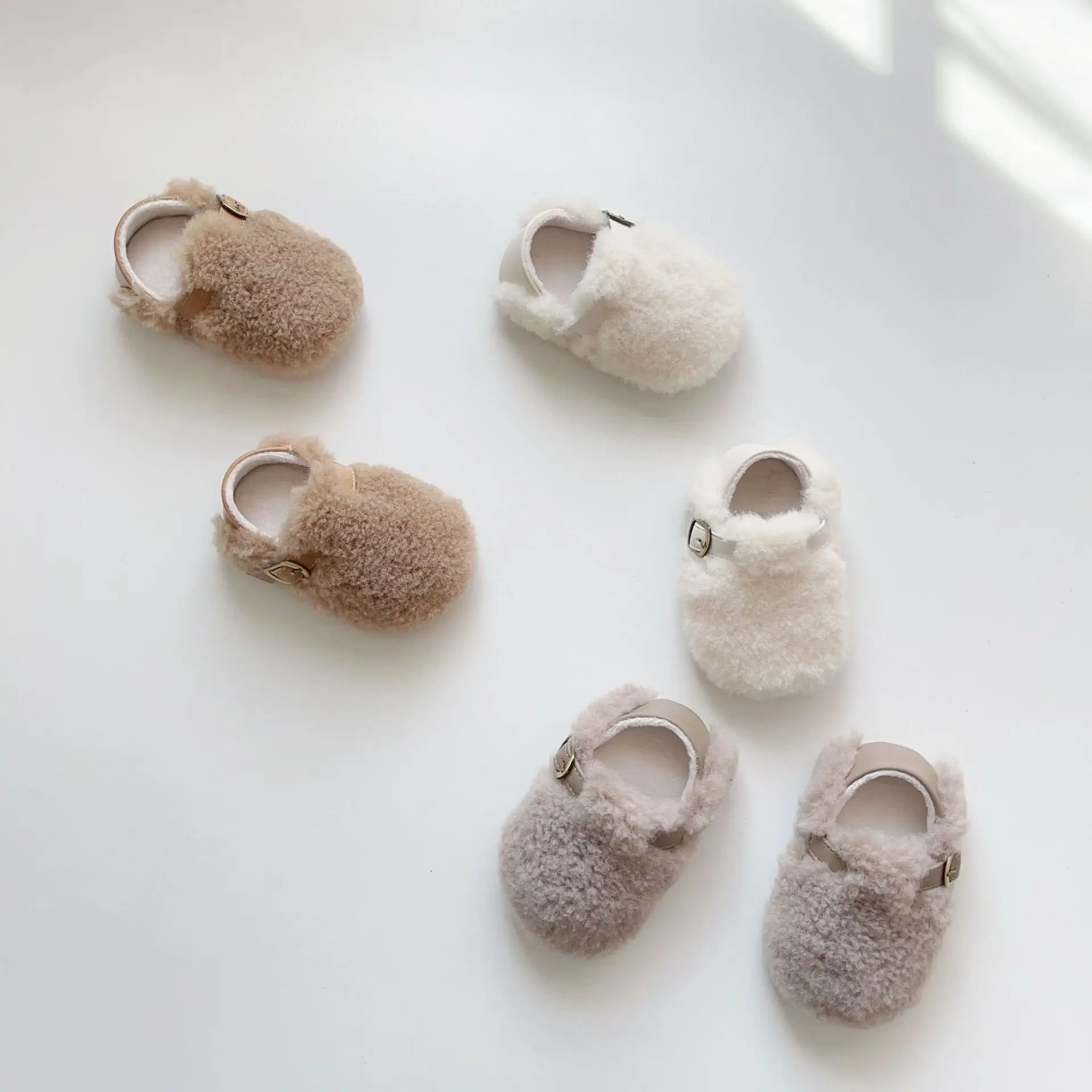 Winter Plush Fur Baby Shoes for Men Women Non-Slip Velcro — feature 19