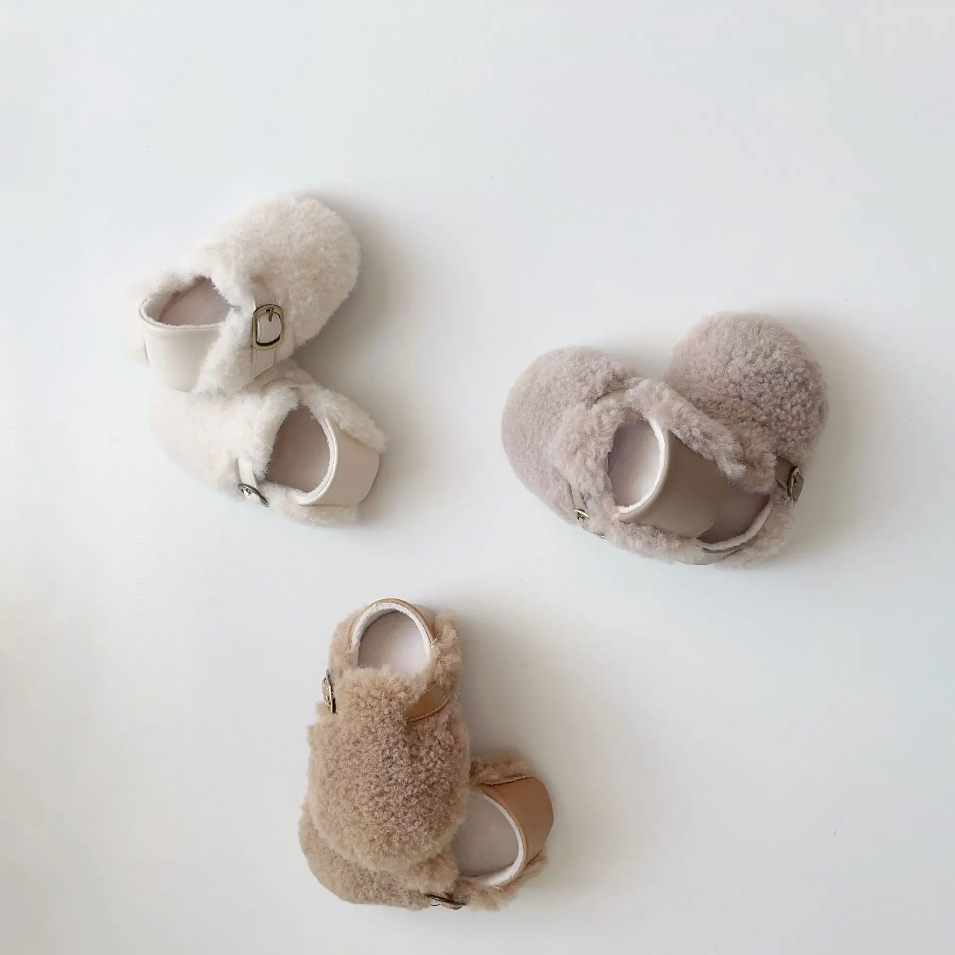 Winter Plush Fur Baby Shoes for Men Women Non-Slip Velcro — feature 21