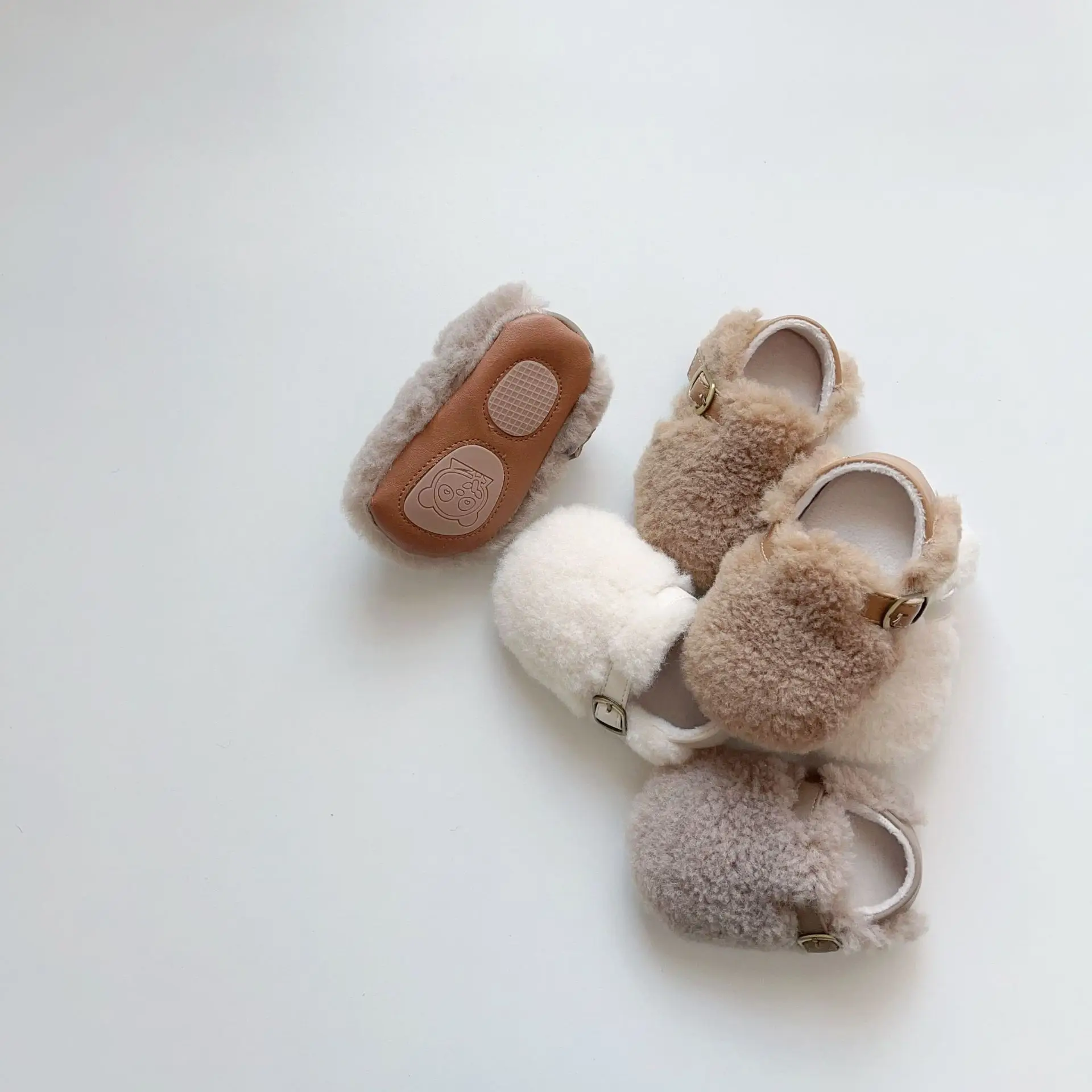 Winter Plush Fur Baby Shoes for Men Women Non-Slip Velcro — feature 23