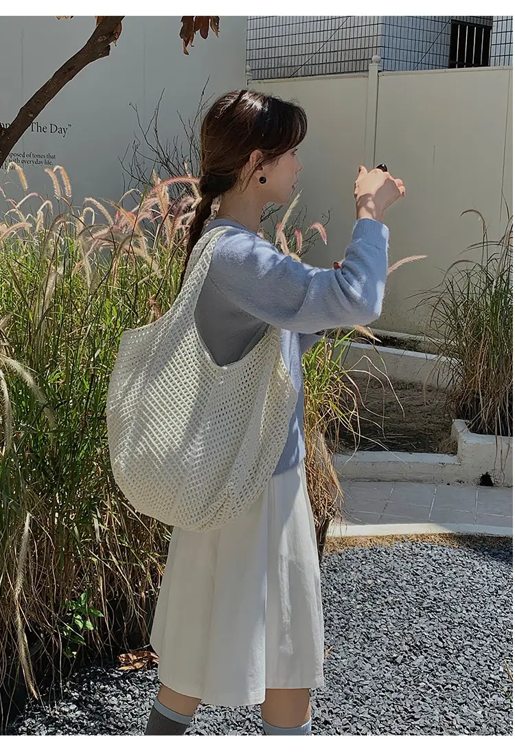 Vintage Crochet Woven Shoulder Bag for Women — feature 14