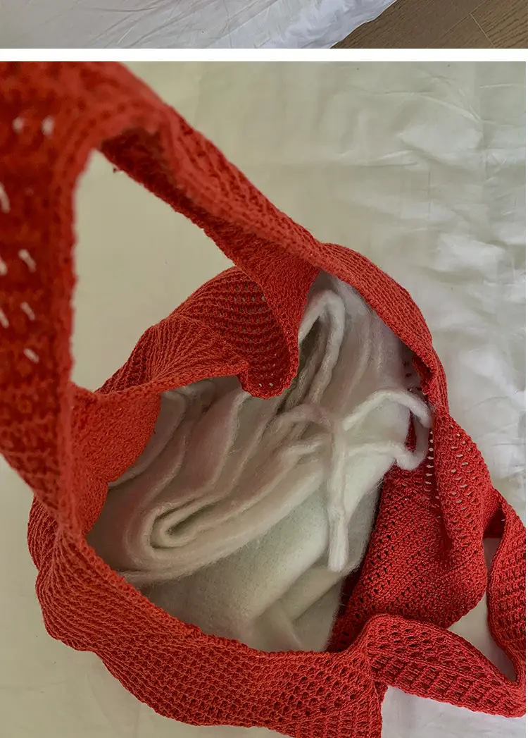 Vintage Crochet Woven Shoulder Bag for Women — feature 21