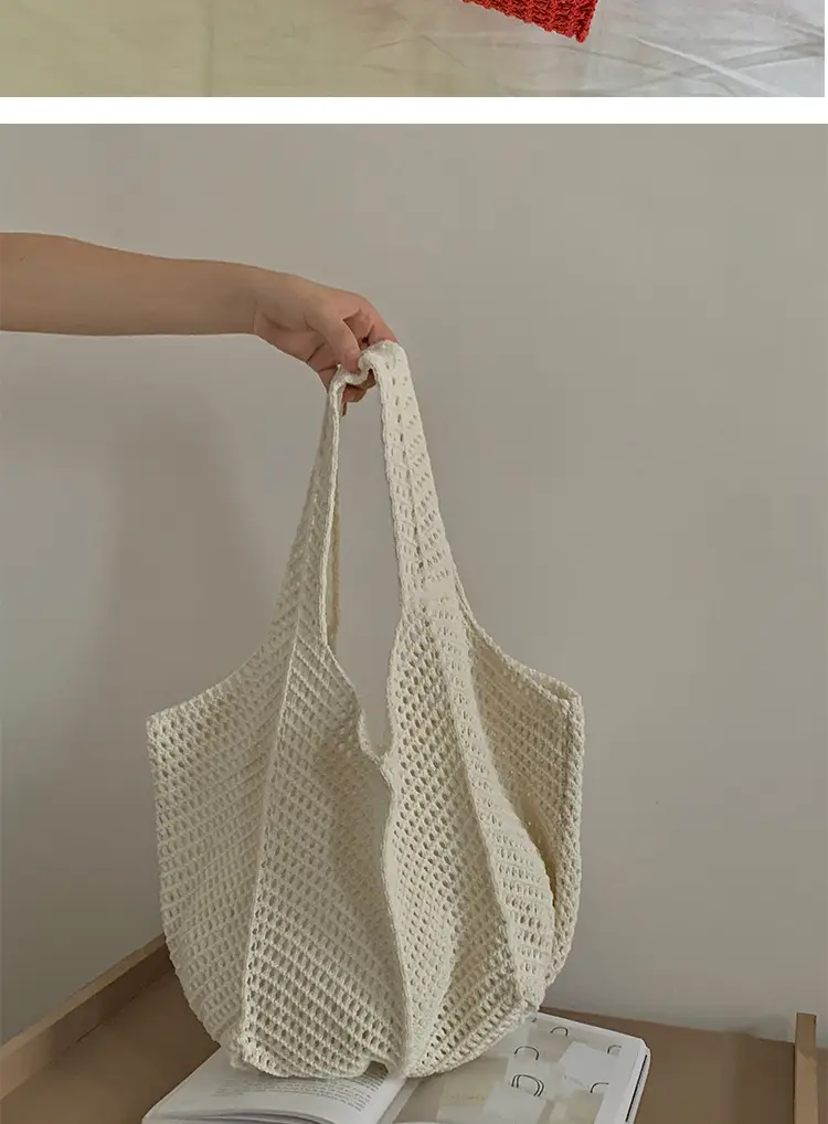Vintage Crochet Woven Shoulder Bag for Women — feature 22