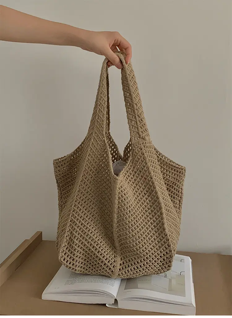 Vintage Crochet Woven Shoulder Bag for Women — feature 24