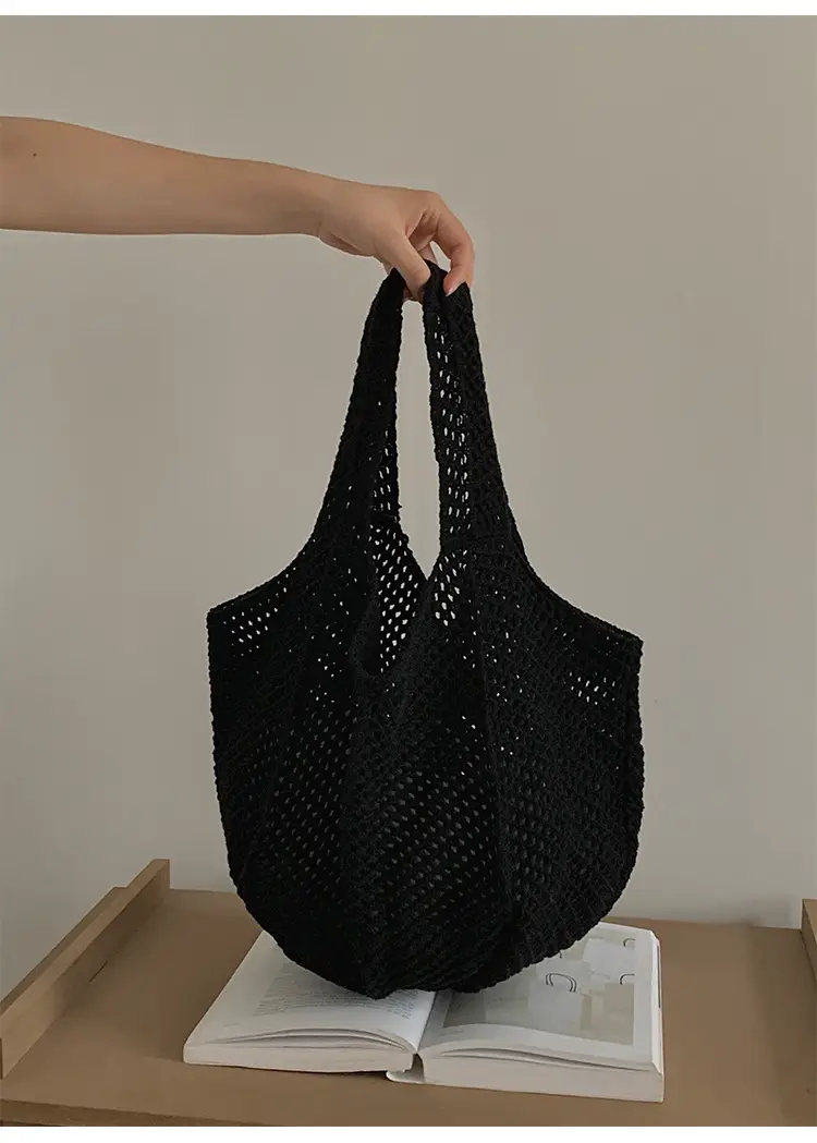 Vintage Crochet Woven Shoulder Bag for Women — feature 25
