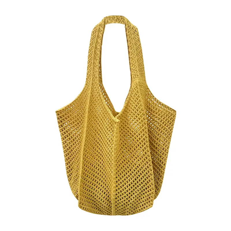 Vintage Crochet Woven Shoulder Bag for Women - Image 10