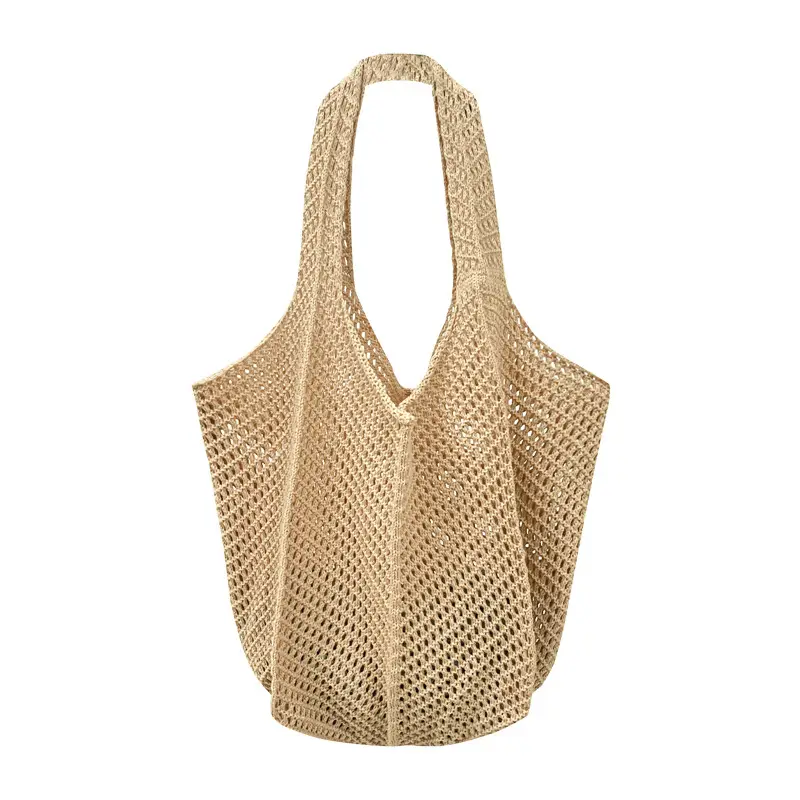 Vintage Crochet Woven Shoulder Bag for Women - Image 5
