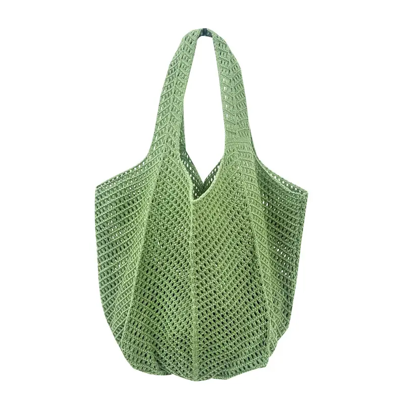 Vintage Crochet Woven Shoulder Bag for Women - Image 7