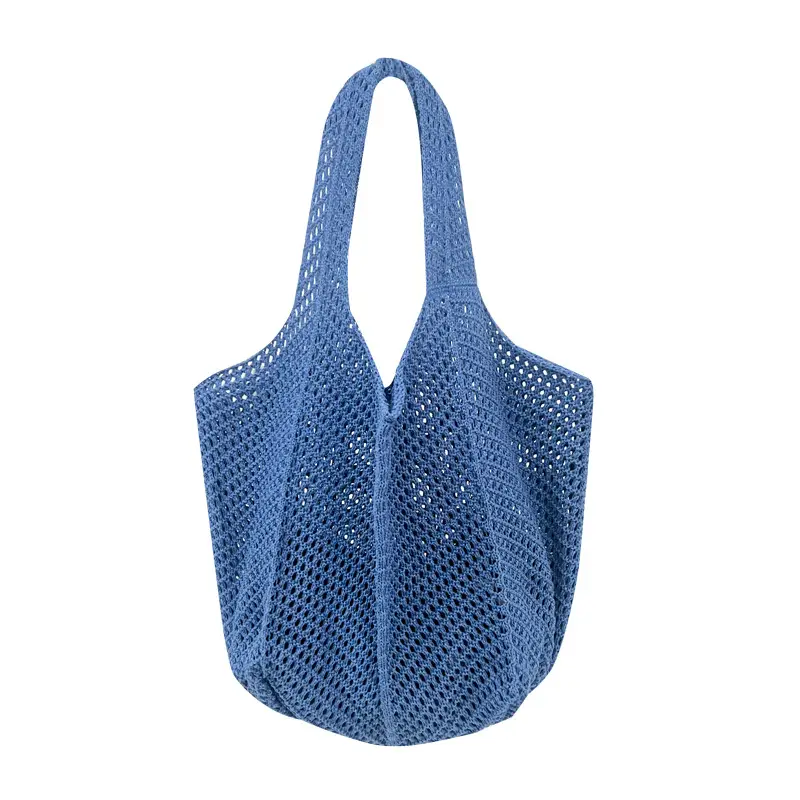 Vintage Crochet Woven Shoulder Bag for Women - Image 8