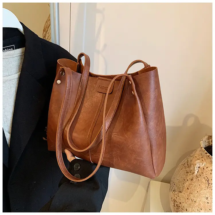 Brown Leather Retro Commuter Tote Bag 2024 — feature 20