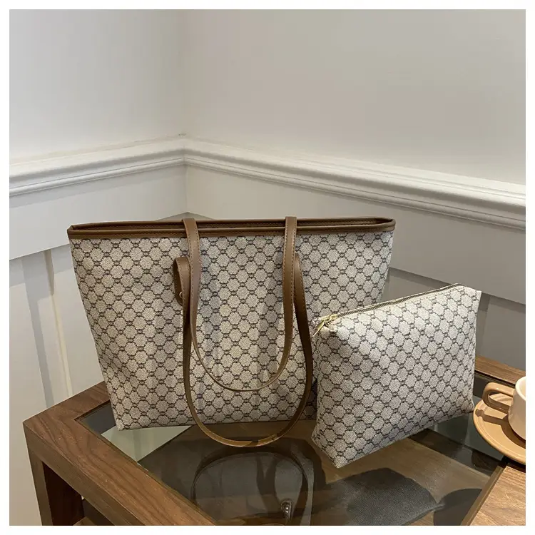Women's Pink Patterned Tote Bag 2024 Autumn Winter - Image 6