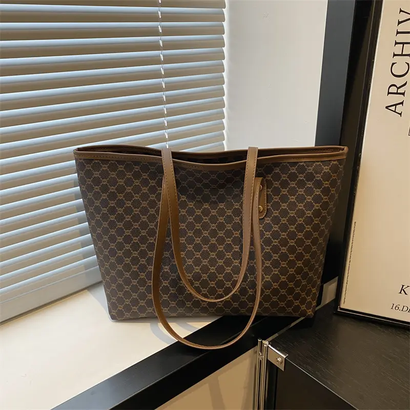 Women's Pink Patterned Tote Bag 2024 Autumn Winter - Image 7