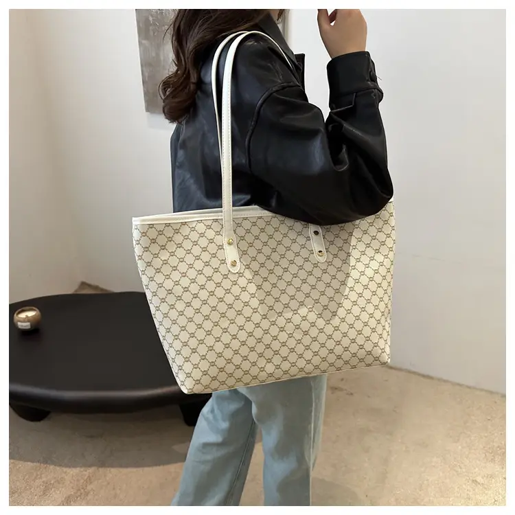Women's Pink Patterned Tote Bag 2024 Autumn Winter — feature 10