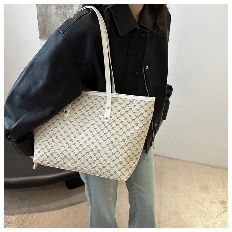 Women's Pink Patterned Tote Bag 2024 Autumn Winter — feature 11
