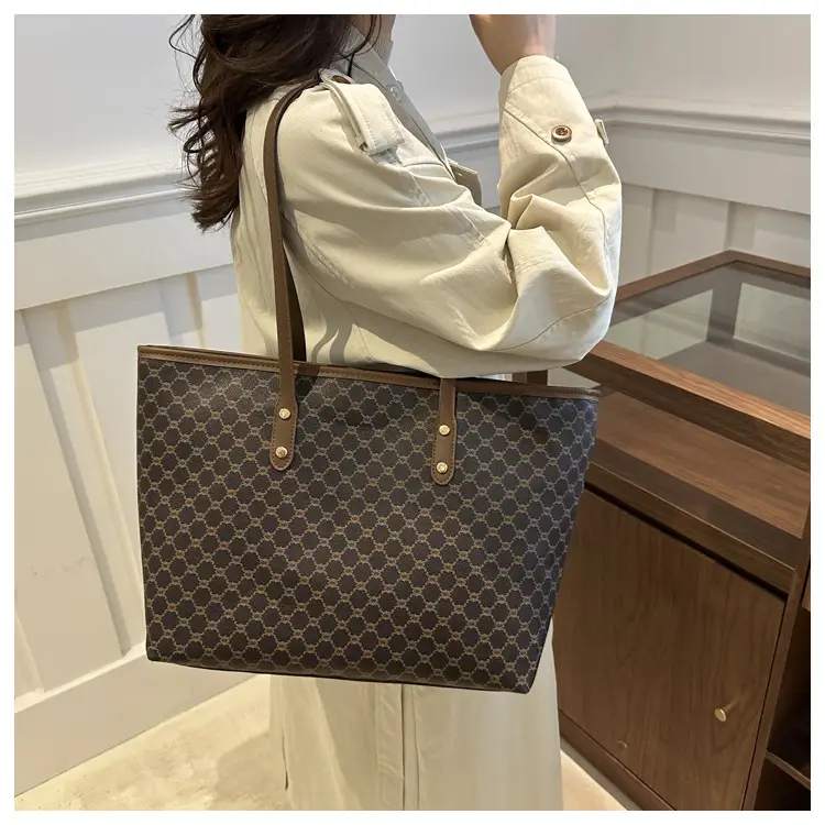 Women's Pink Patterned Tote Bag 2024 Autumn Winter — feature 16