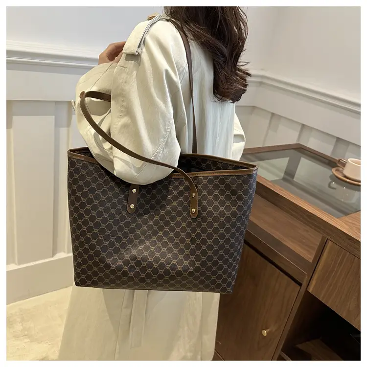 Women's Pink Patterned Tote Bag 2024 Autumn Winter — feature 18