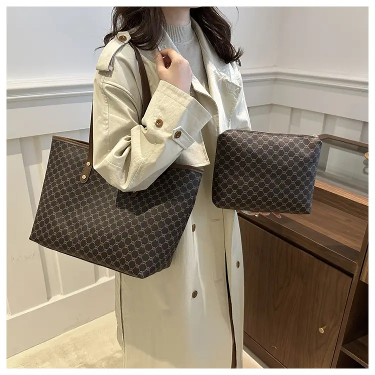 Women's Pink Patterned Tote Bag 2024 Autumn Winter — feature 19
