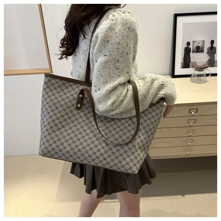 Women's Pink Patterned Tote Bag 2024 Autumn Winter — feature 20