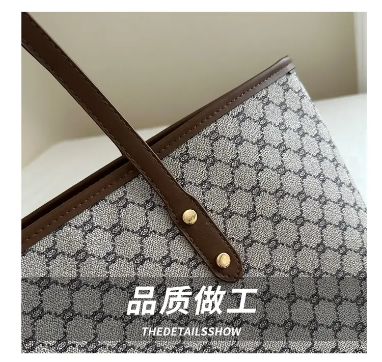 Women's Pink Patterned Tote Bag 2024 Autumn Winter — feature 3