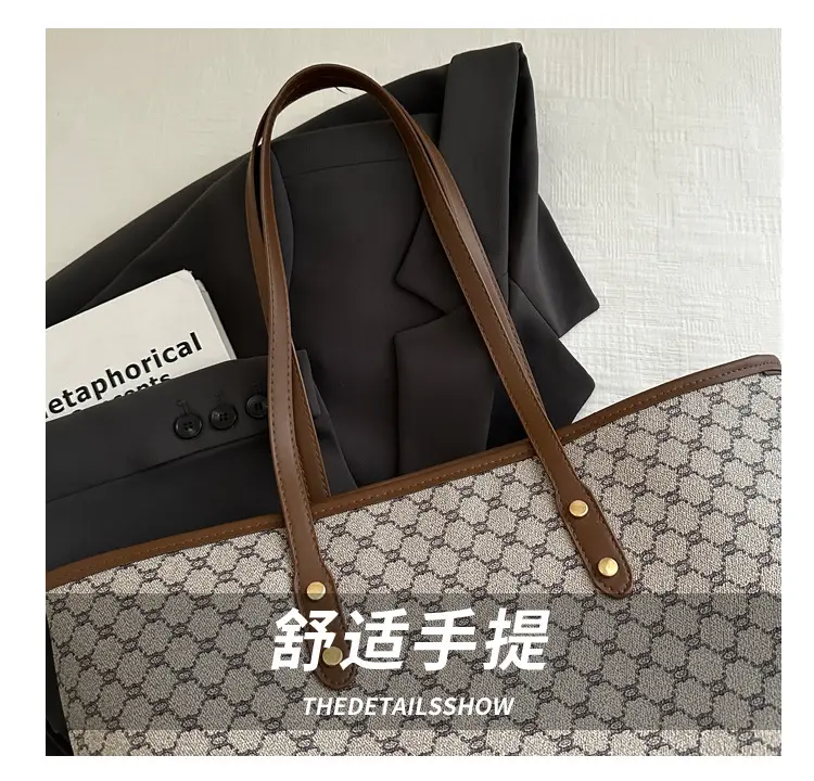 Women's Pink Patterned Tote Bag 2024 Autumn Winter — feature 4
