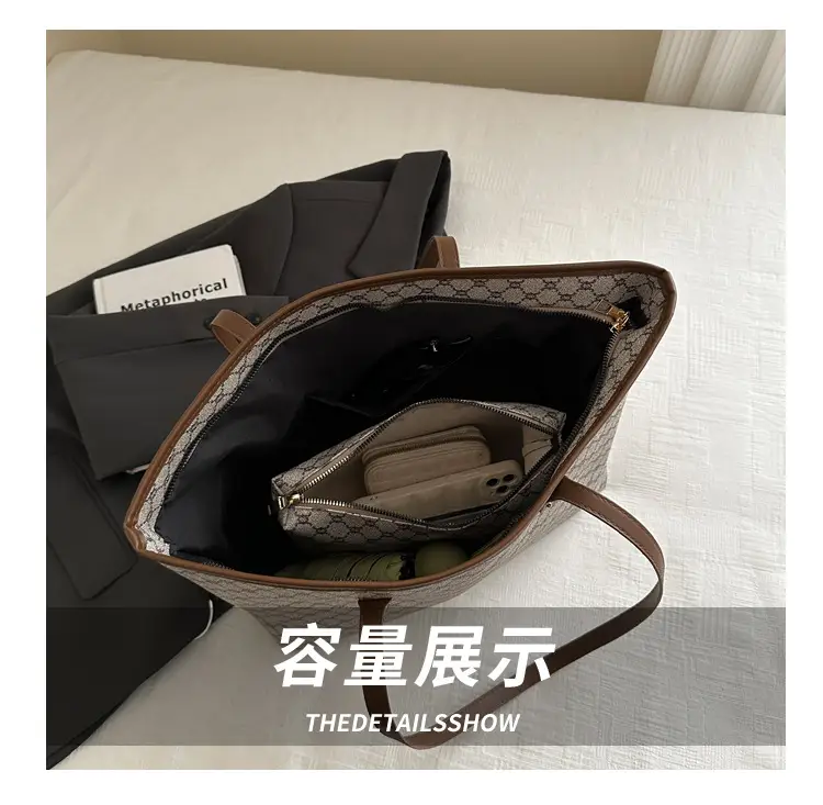 Women's Pink Patterned Tote Bag 2024 Autumn Winter — feature 6