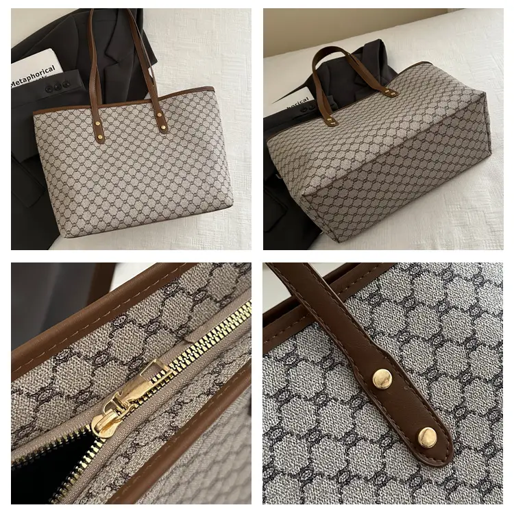 Women's Pink Patterned Tote Bag 2024 Autumn Winter — feature 7