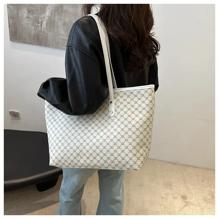 Women's Pink Patterned Tote Bag 2024 Autumn Winter — feature 8