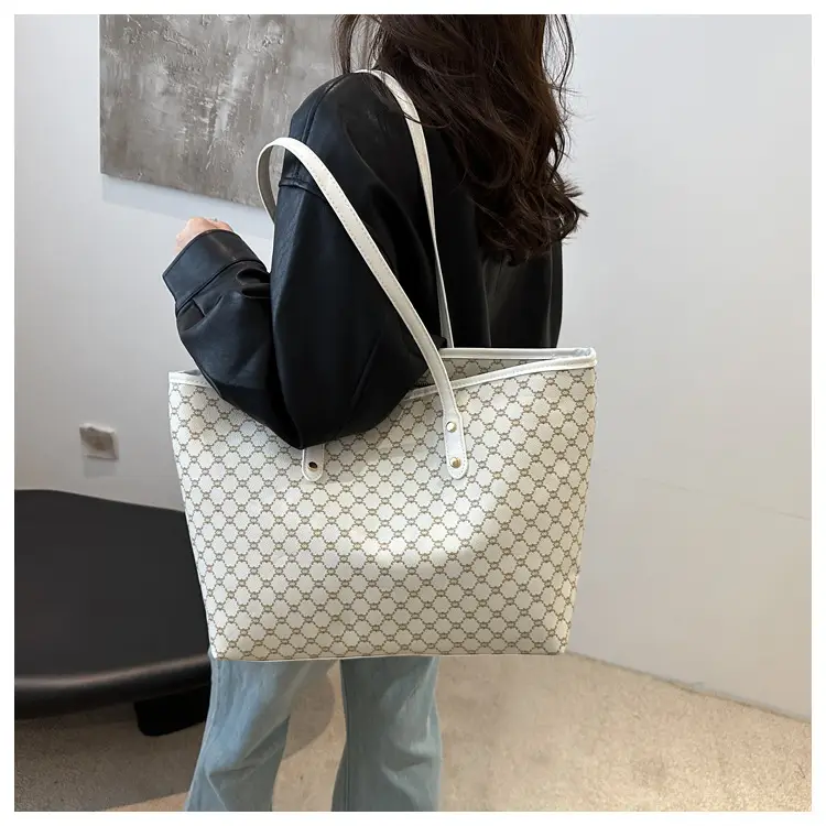 Women's Pink Patterned Tote Bag 2024 Autumn Winter — feature 9