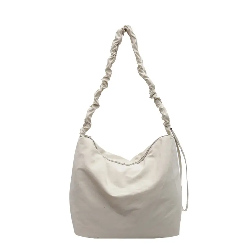 Pink Korean Style Shoulder Bag with Ruffled Strap - Image 9