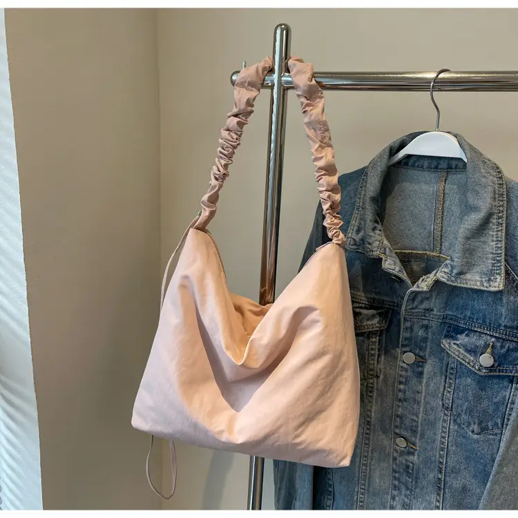 Pink Korean Style Shoulder Bag with Ruffled Strap — feature 16