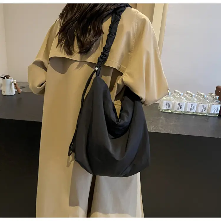 Pink Korean Style Shoulder Bag with Ruffled Strap — feature 41