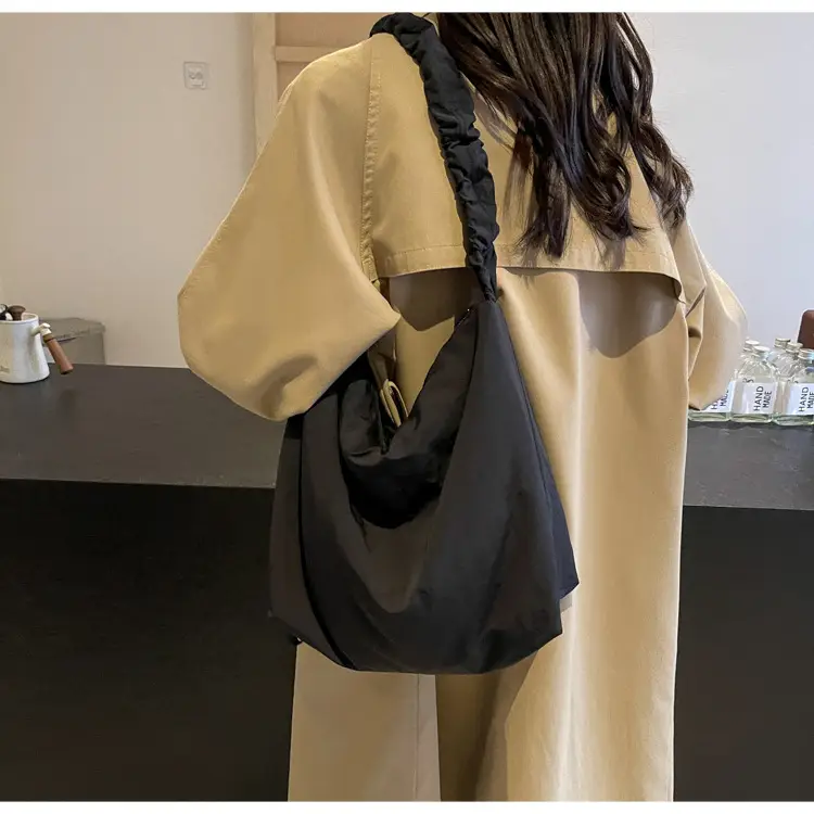 Pink Korean Style Shoulder Bag with Ruffled Strap — feature 44