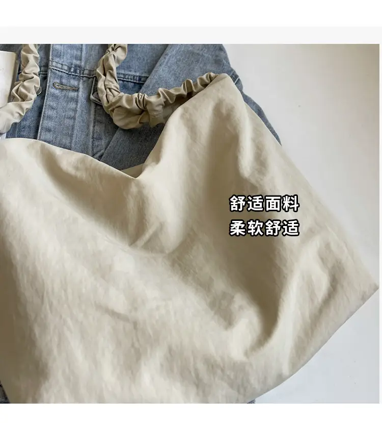 Pink Korean Style Shoulder Bag with Ruffled Strap — feature 6