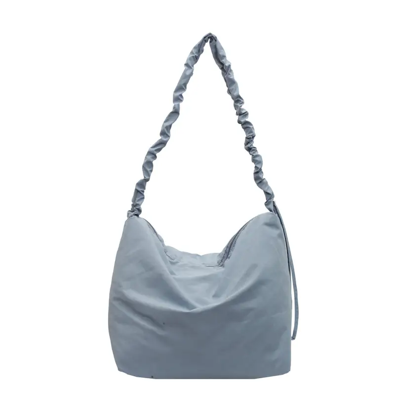 Pink Korean Style Shoulder Bag with Ruffled Strap - Image 3
