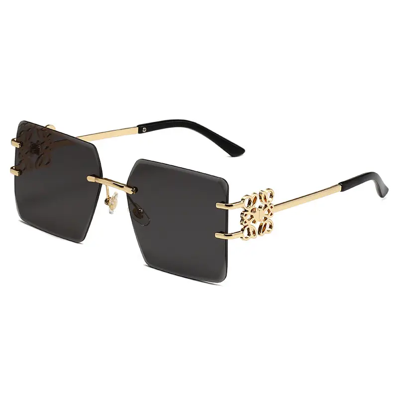 Square Frameless Sunglasses Women's Fashion Retro 2024 - Image 1