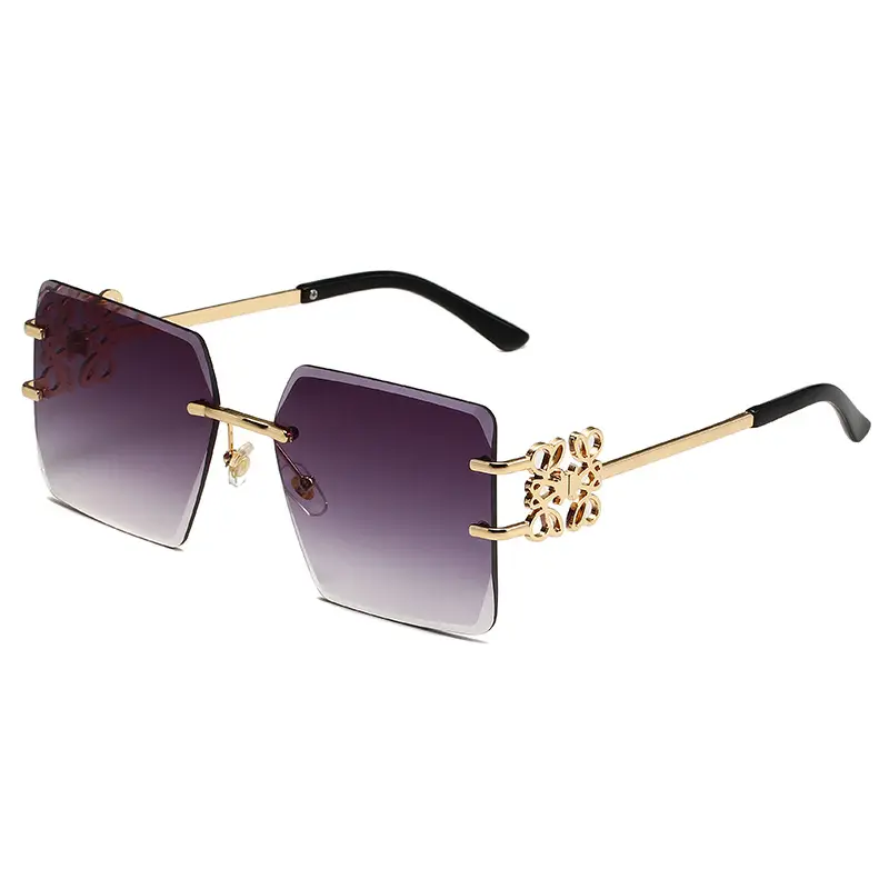 Square Frameless Sunglasses Women's Fashion Retro 2024 - Image 2
